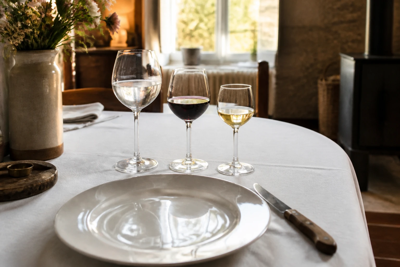 Disposition des verres sur table : l&rsquo;ordre à connaître pour bien dresser